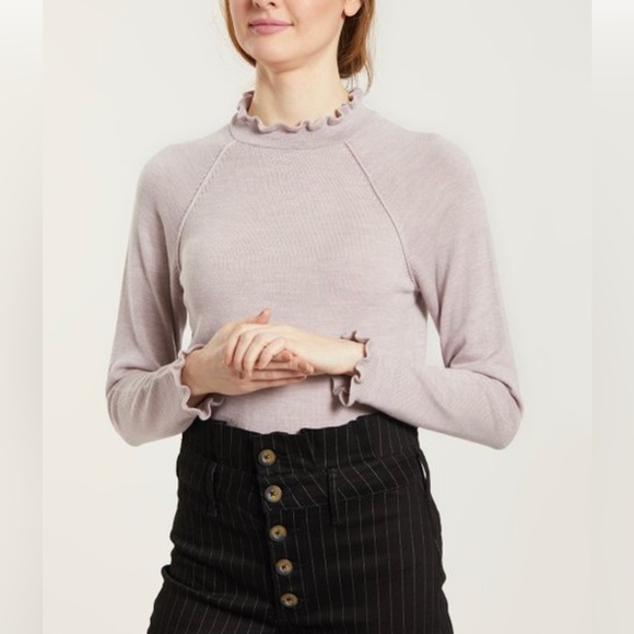 Free People | Lilac Needle & Thread Merino Wool Pullover Sweater - Picture 2 of 6